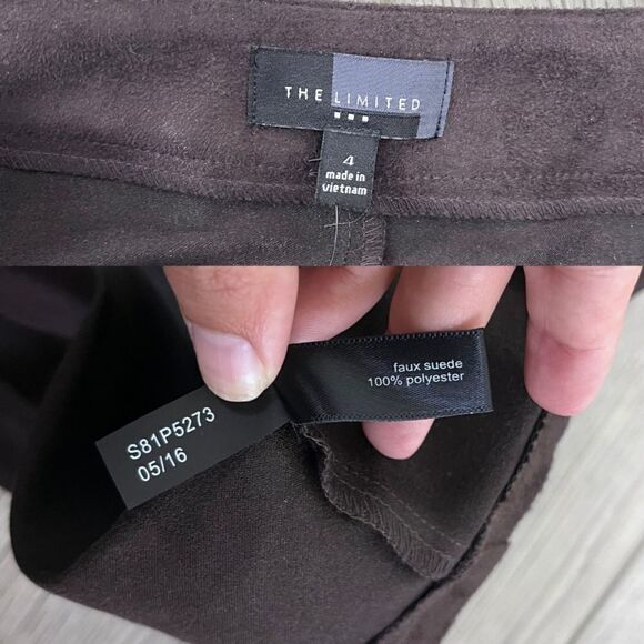 The Limited Women Size 4 Brown Faux Suede Button A Line NEW Mini Skirt Retro Y2K - Picture 8 of 8